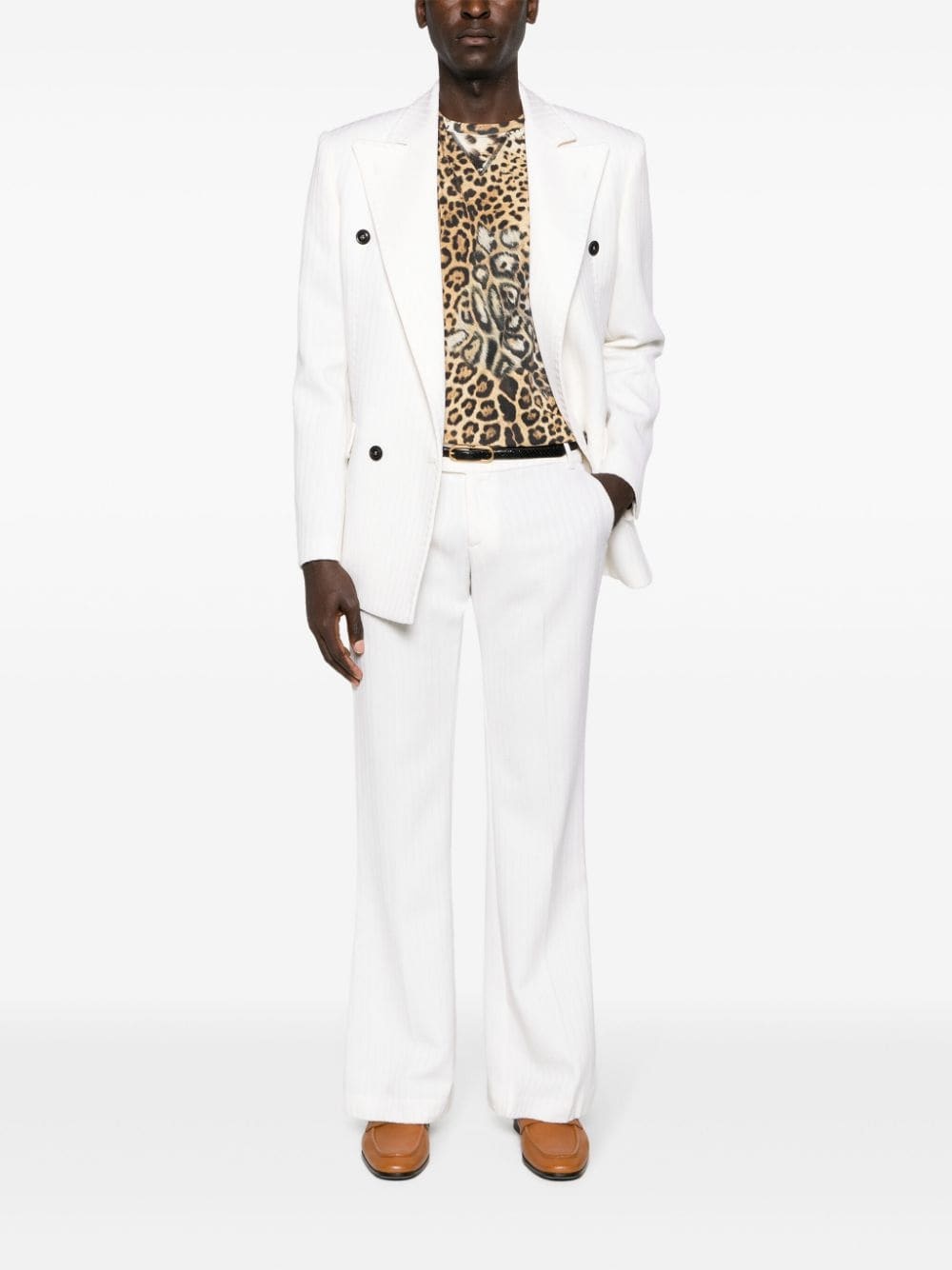 jaguar-print cotton T-shirt - 2