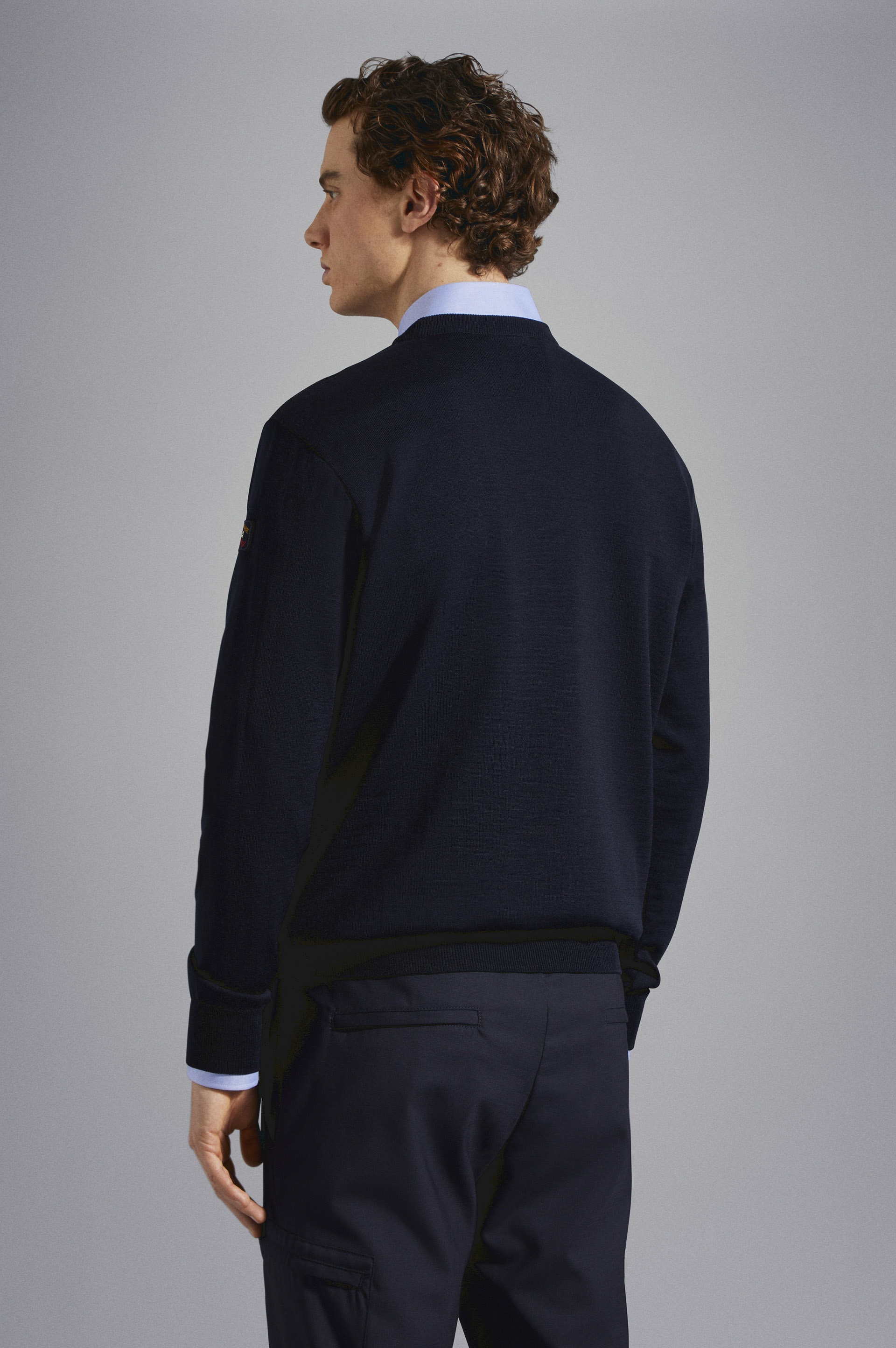 MERINO WOOL CREW NECK WITH ICONIC BADGE - 3