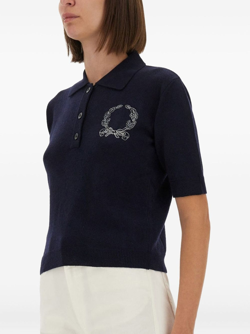logo-embroidered polo top 3
