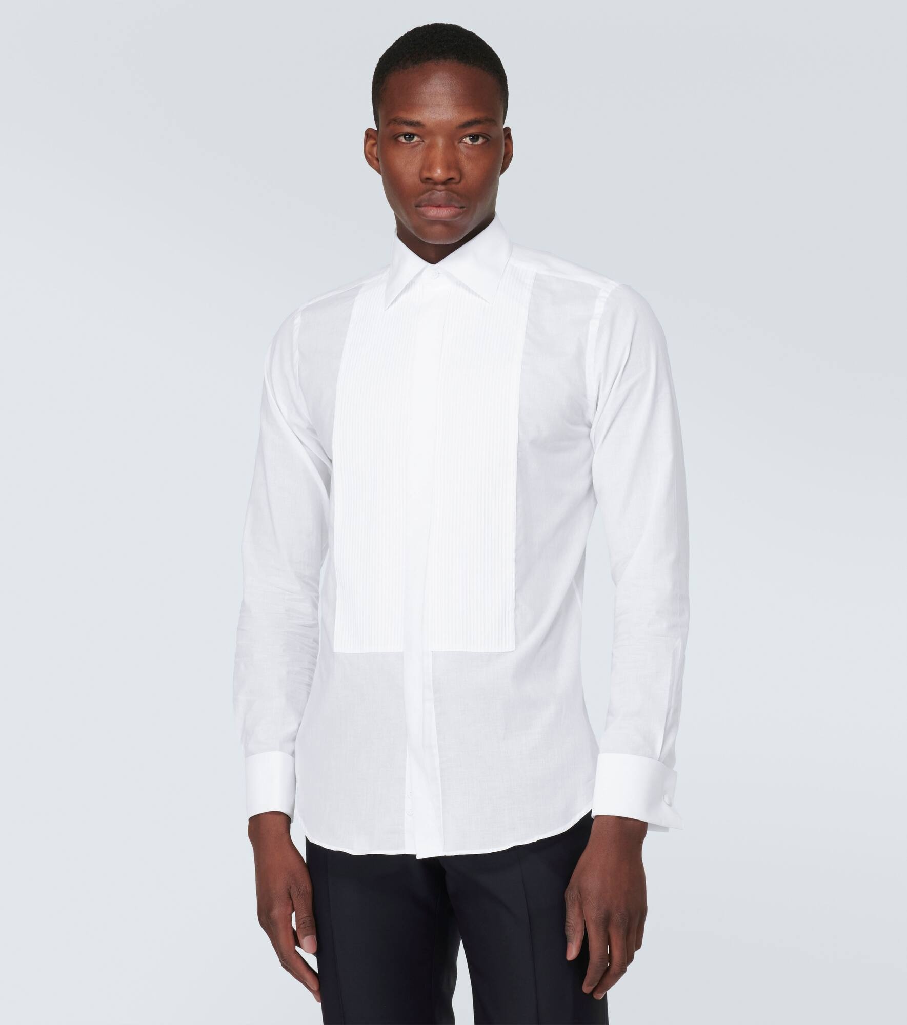 Pleated cotton shirt - 3