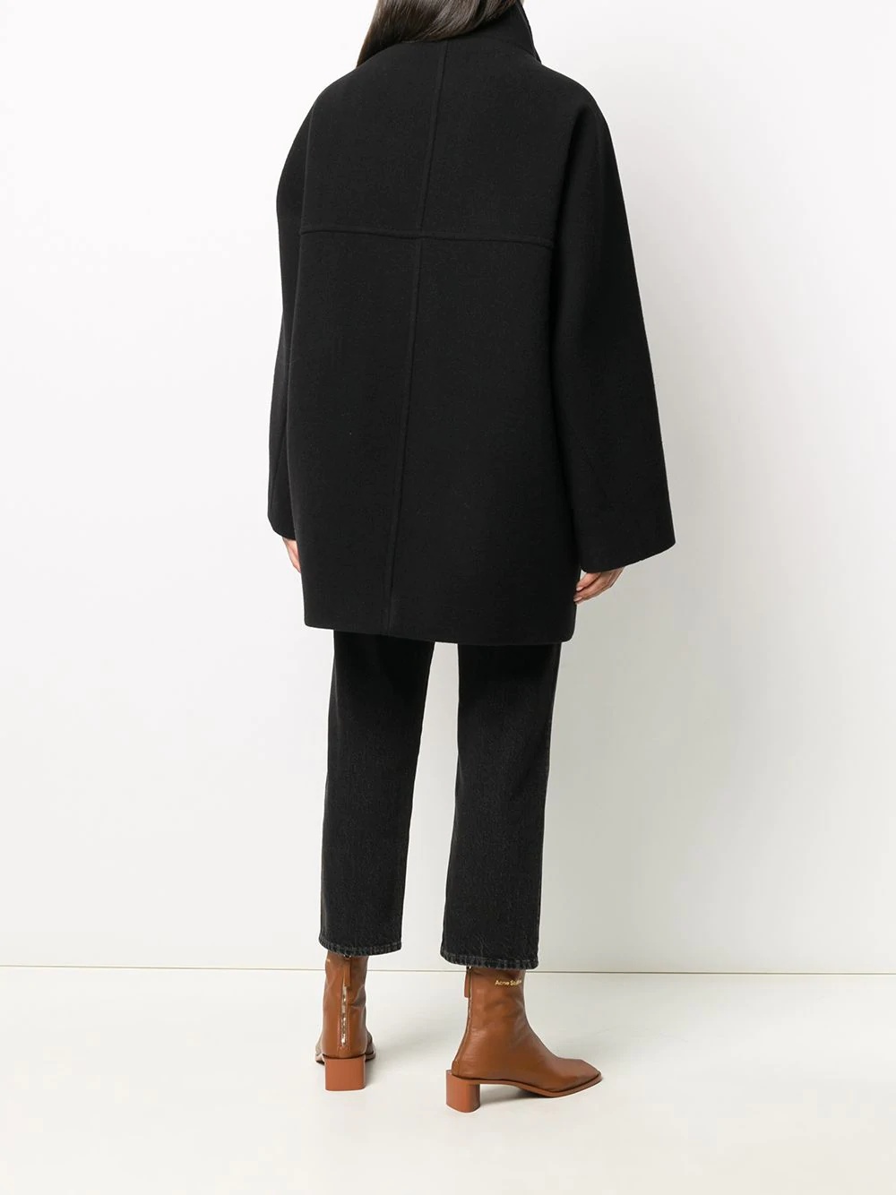 oversized single-breasted coat - 4