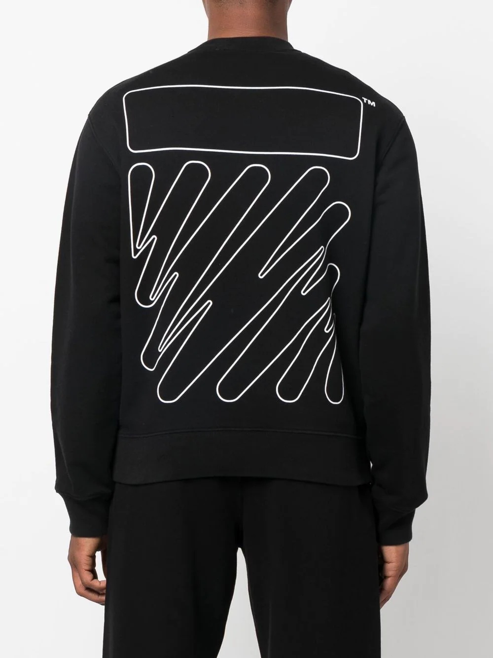 Wave Diag-stripe cotton sweatshirt - 4