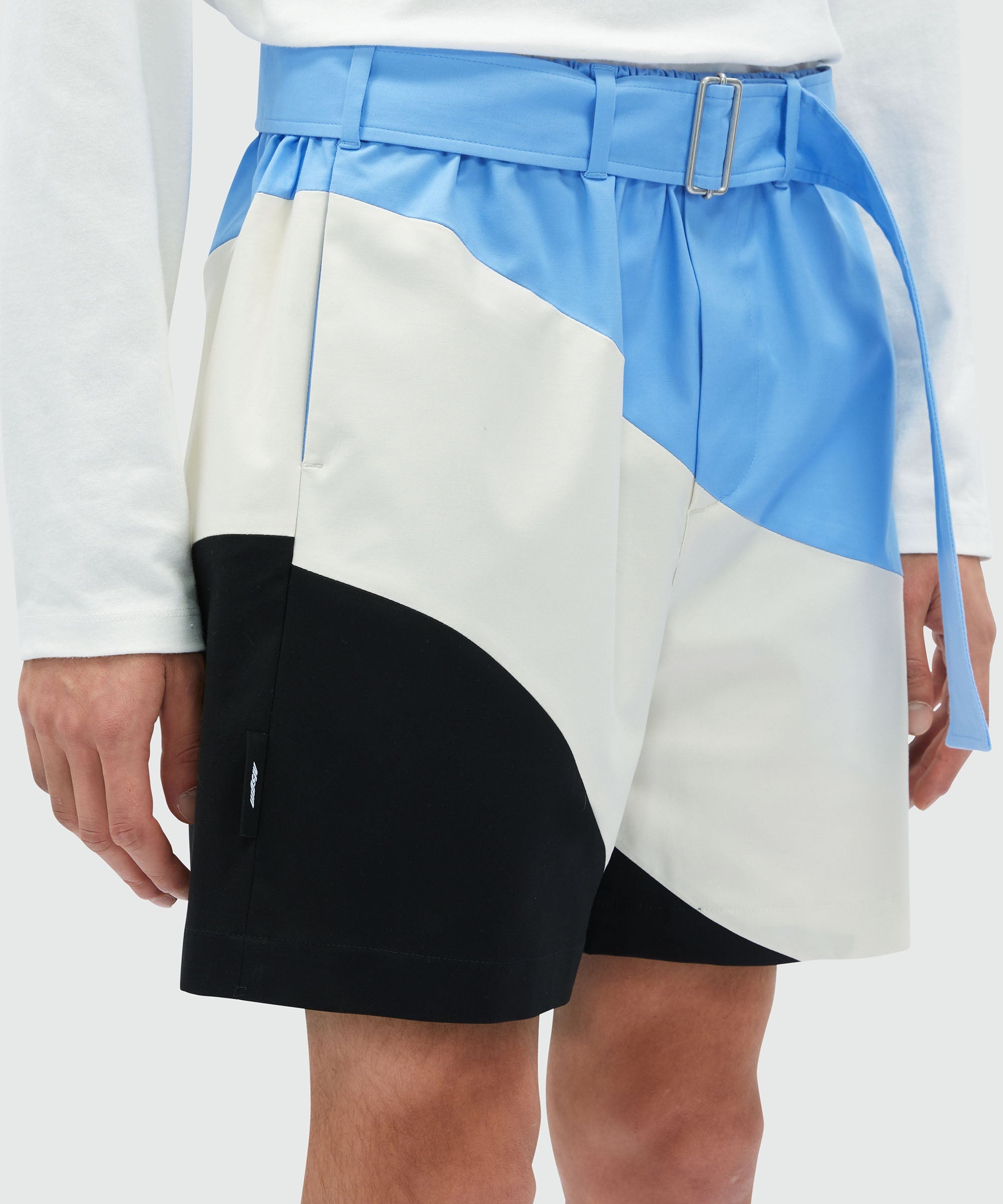 "Tidal wave" patterned gabardine Bermuda shorts - 5
