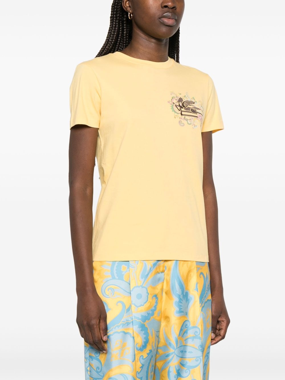 Pegaso-embroidered T-shirt - 3