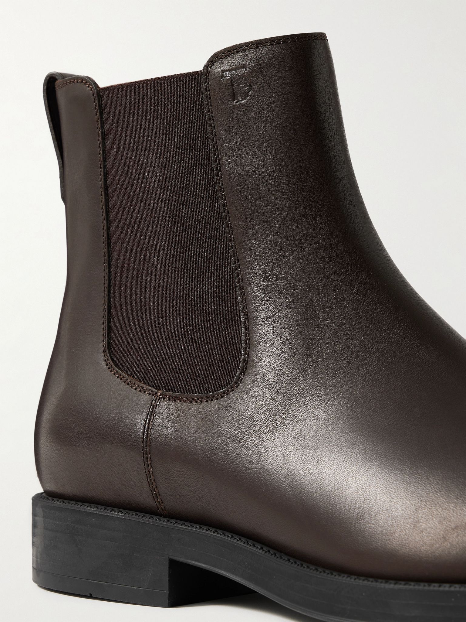 Leather Chelsea Boots Dark brown - 5