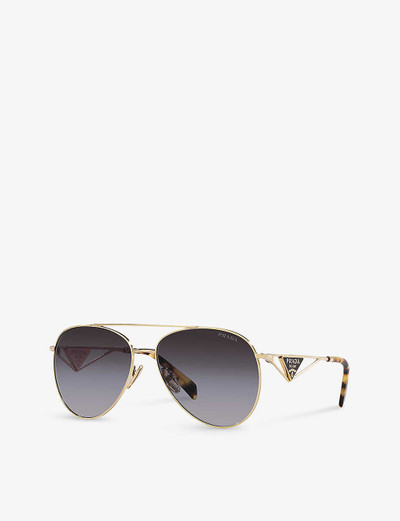 Prada PR 73ZS pilot-frame metal sunglasses outlook