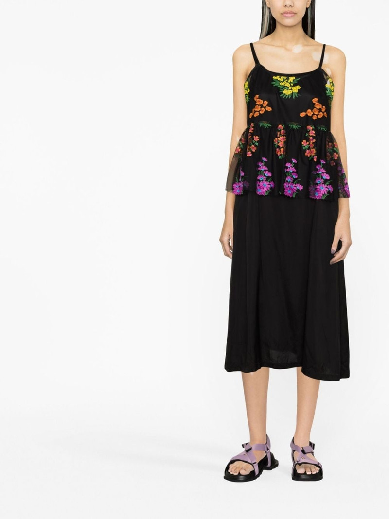 Tulle-Embroidered taffeta 슬립 드레스 3