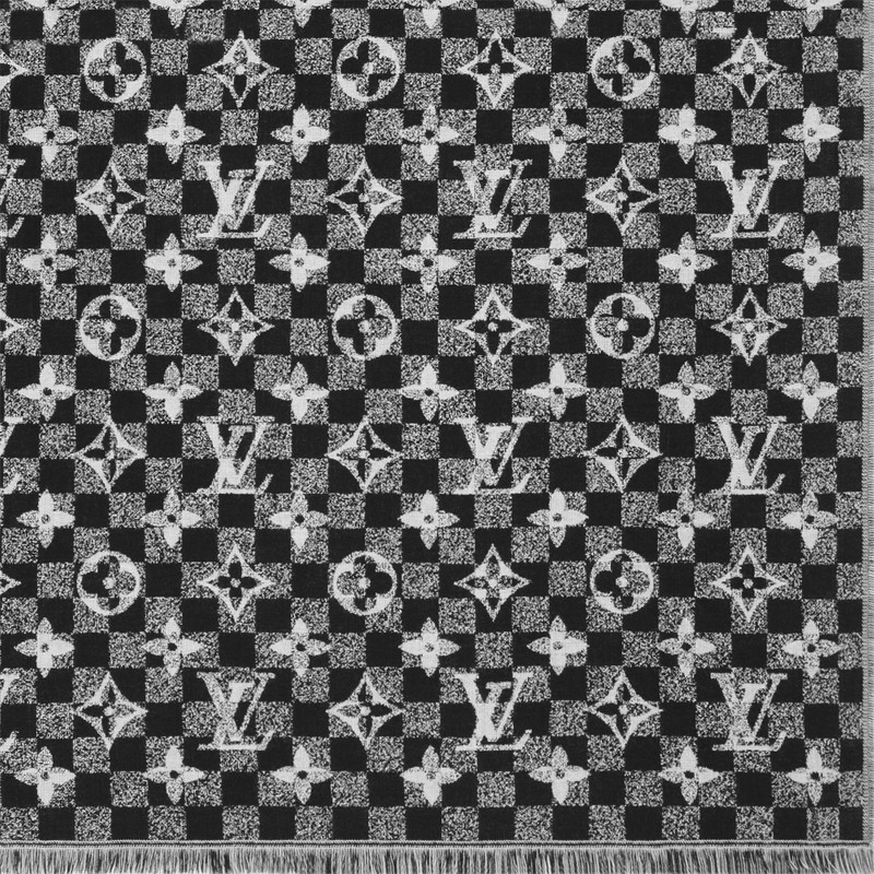 Damier Gradient Winter Stole 5