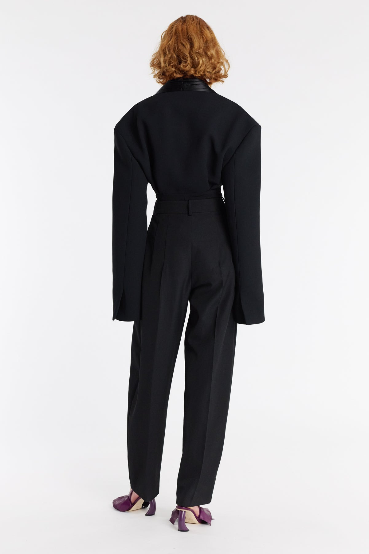 TROUSERS WITH VERTICAL KNEE SLITS BLACK - 2
