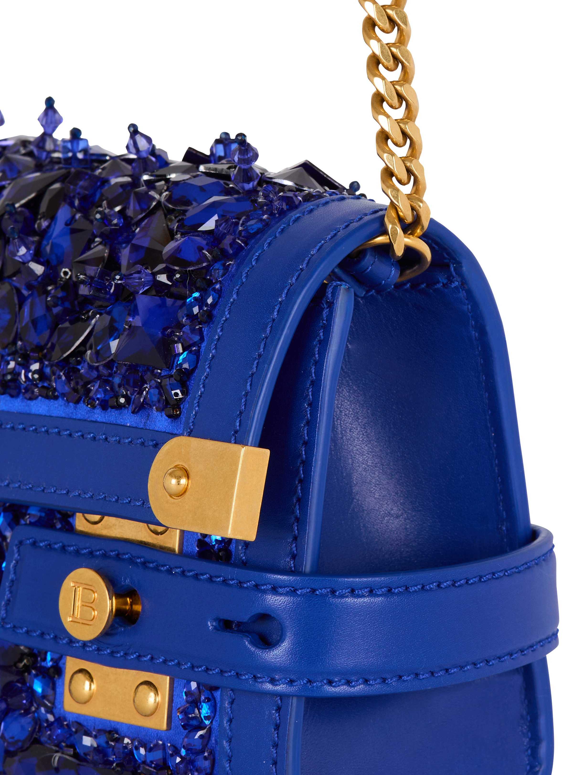 B-Buzz Pouch 23 in leather and embroidered satin - 5