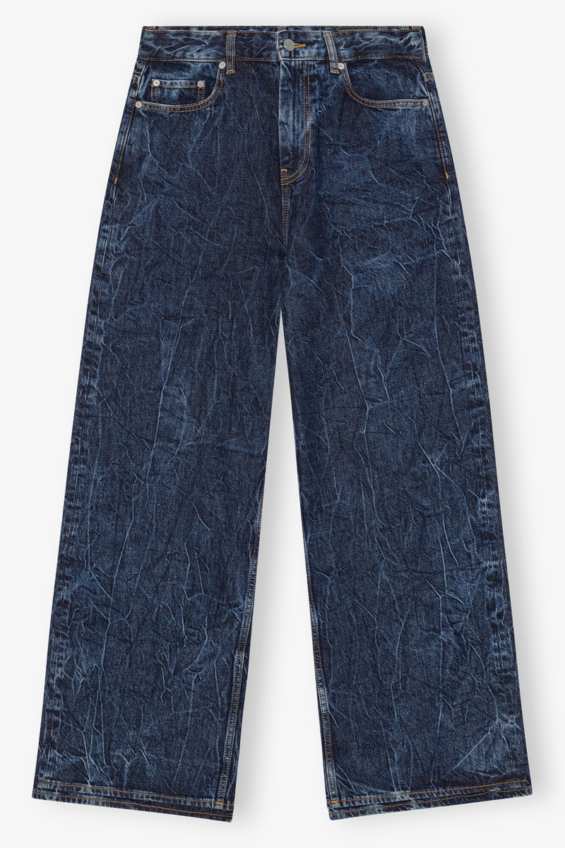 BLUE CRINKLED FUTURE DENIM MARRI JEANS 1