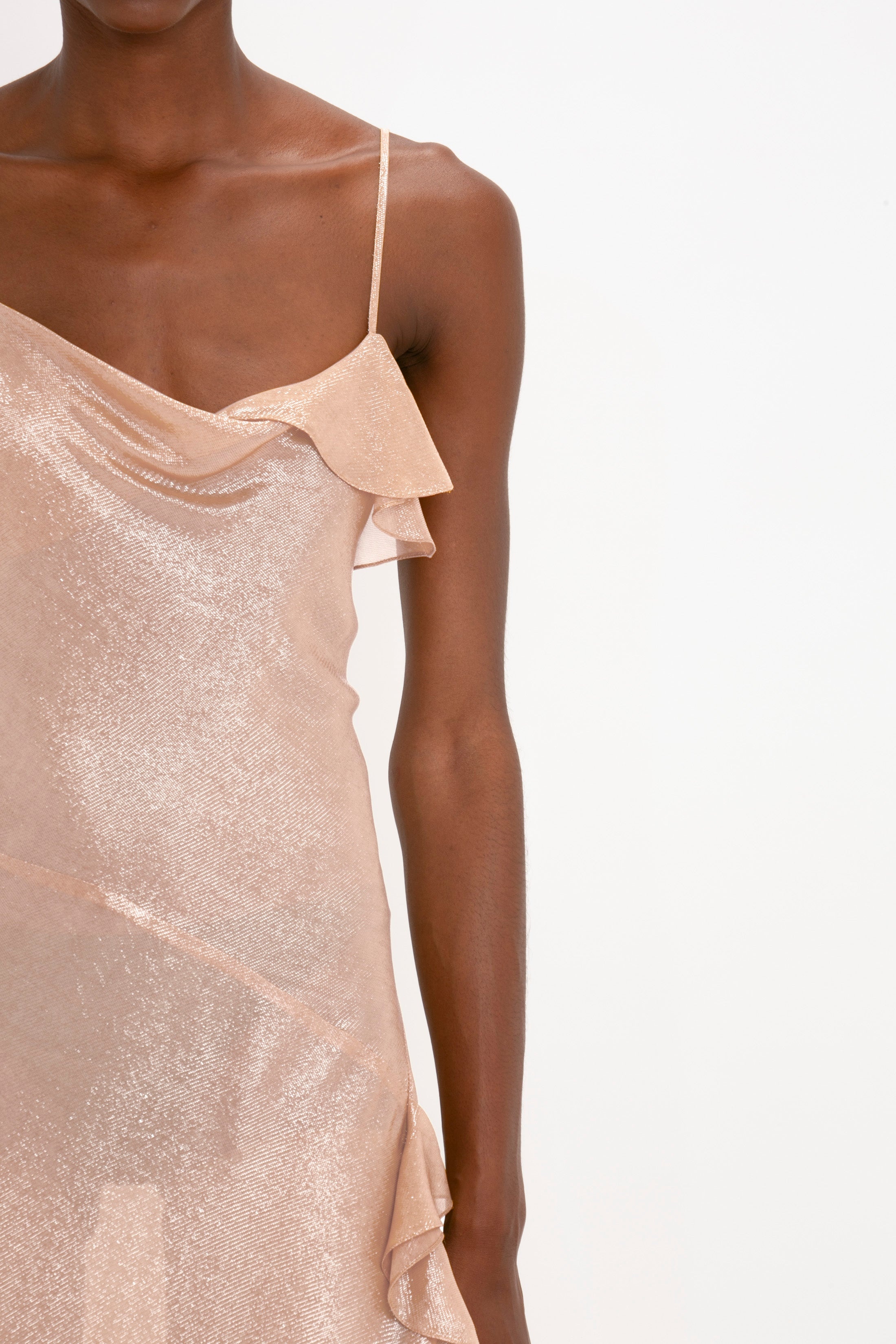 【VICTORIA BECKHAM】Bias Cami Lurex ツイル スリップドレス Victoria Beckham Bias Cami Lurex® twill slip dress Victoria