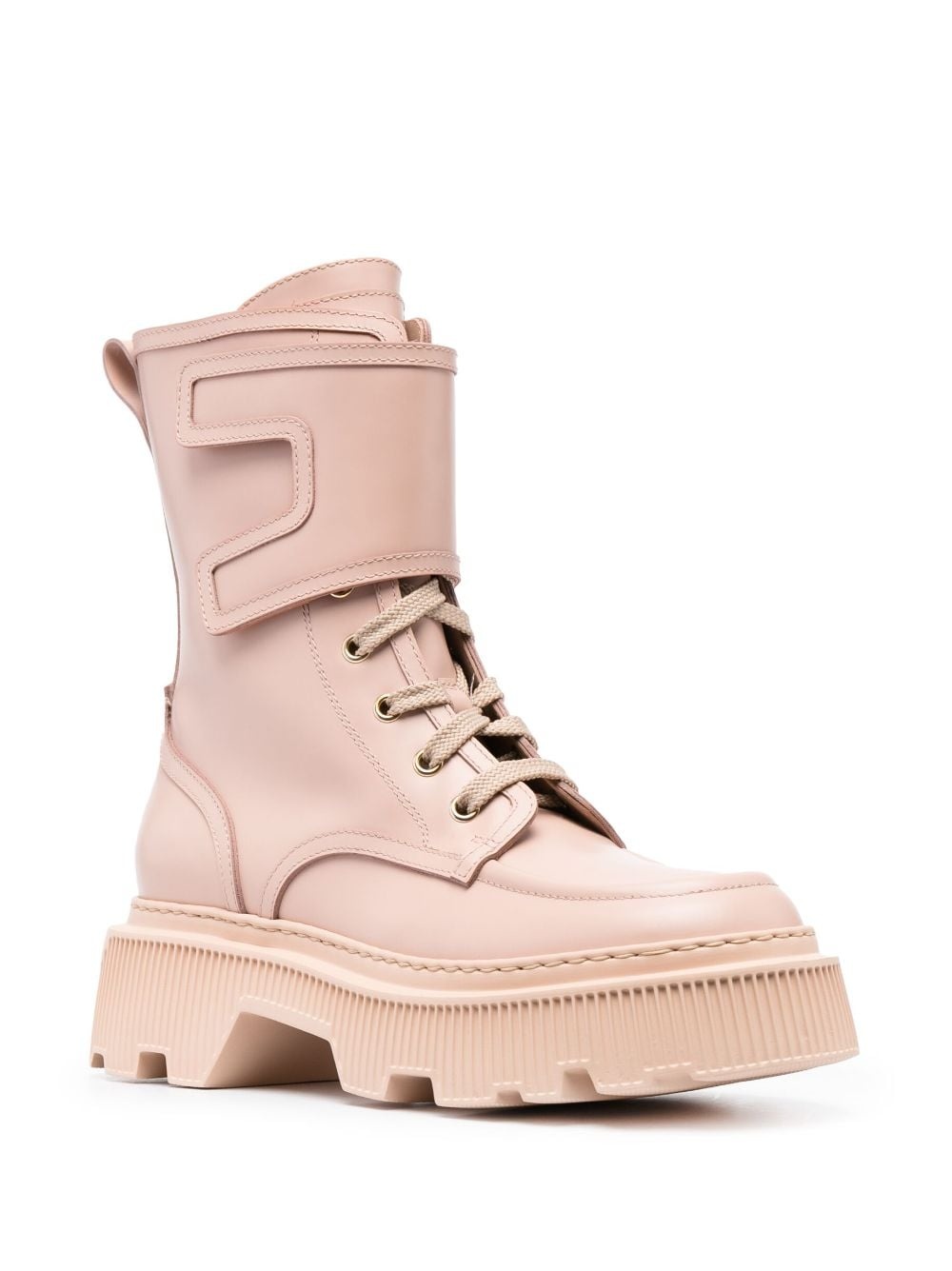 round-toe leather boots - 2