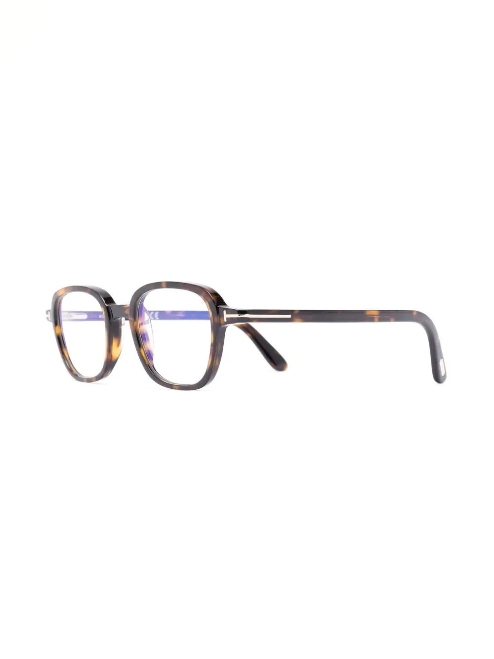 tortoiseshell-effect square-frame glasses - 2