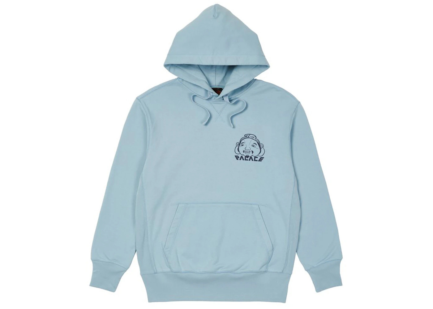 Palace x Evisu Tri-Godhead Hood Dusty Blue - 2