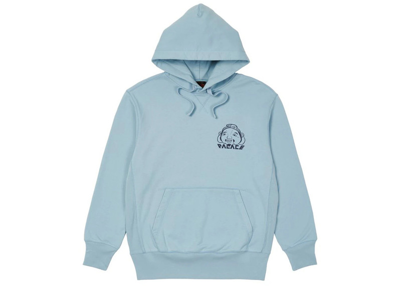 PALACE Palace x Evisu Tri-Godhead Hood Dusty Blue outlook