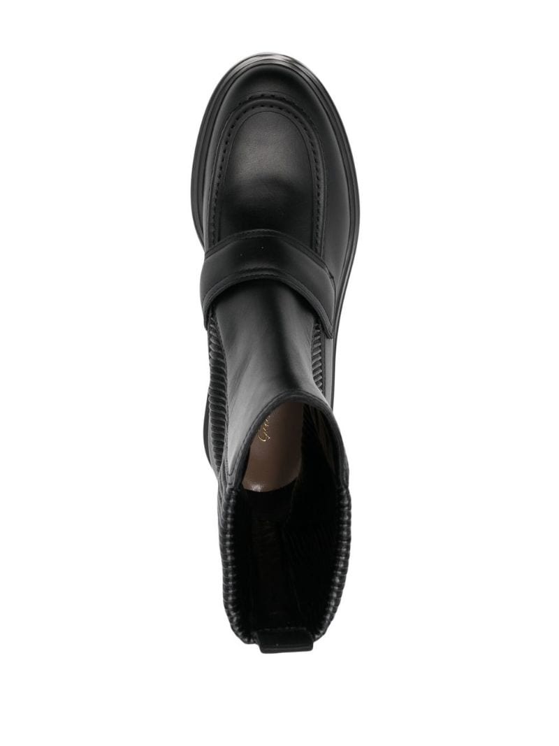 leather-panel boots - 8