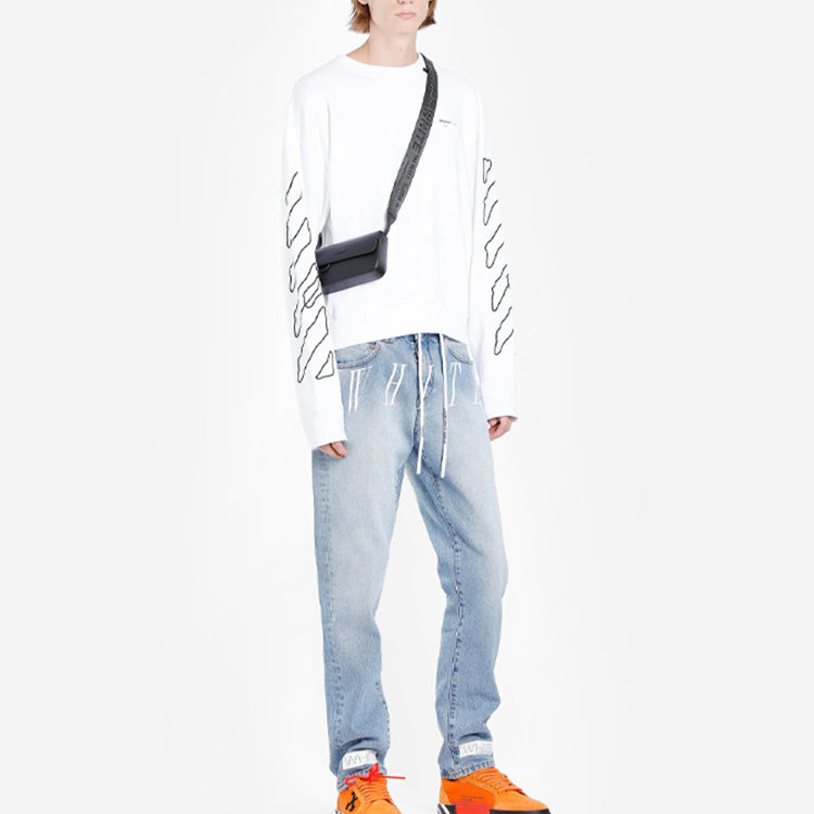 Off-White Abstract Arrows Sweatshirt Arrow Long Sleeves Pullover White OMBA035F19E300110110 - 6