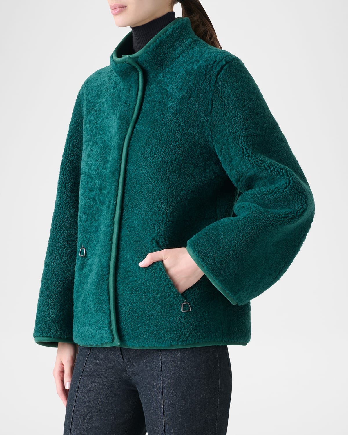 Dru Reversible Shearling and Leather Jacket - 4