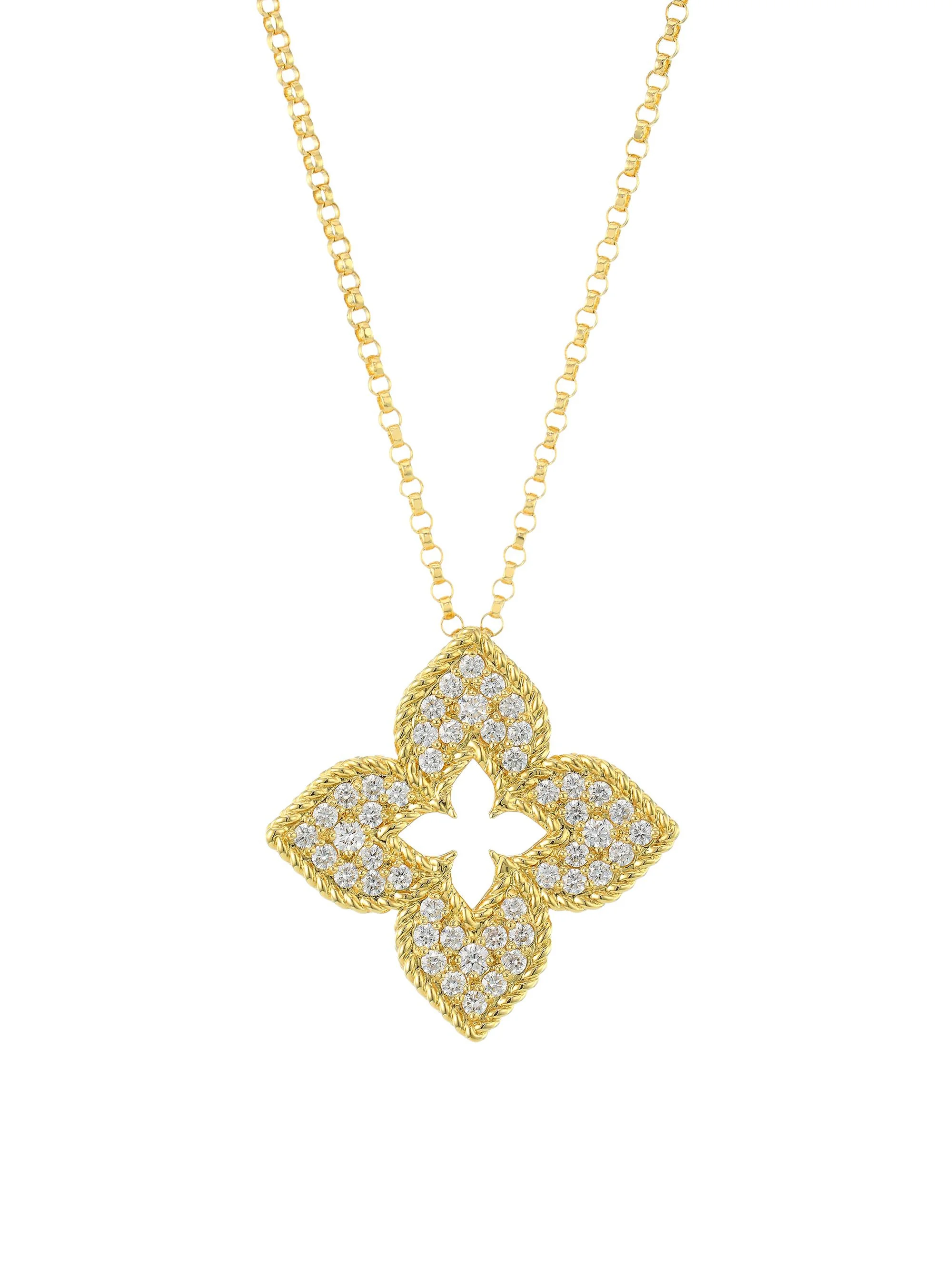 Women's Venetian Princess 18K Yellow Gold & Diamond Pendant Necklace - Gold - 1