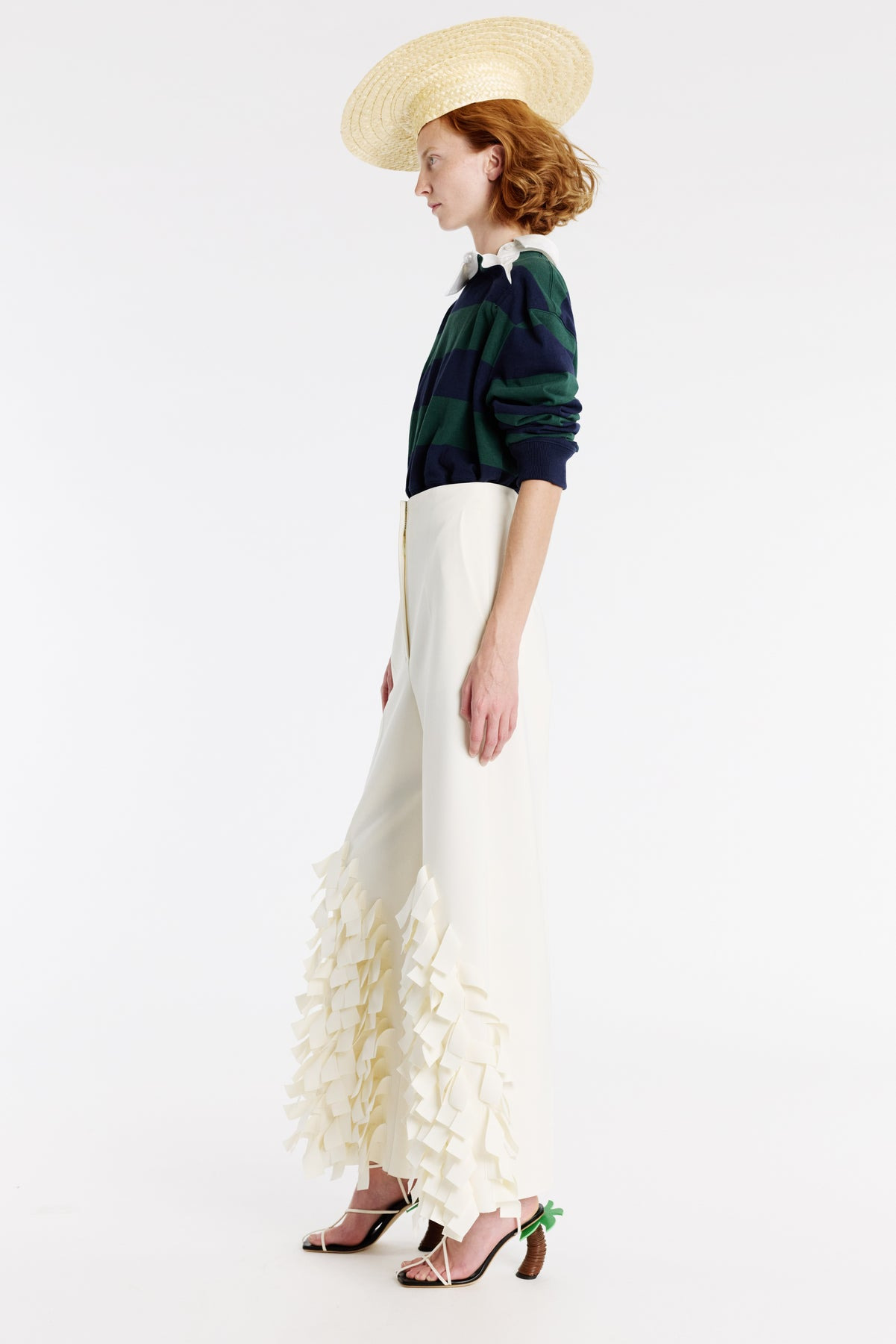 CULOTTES WITH RECTANGLE DETAIL IVORY - 2