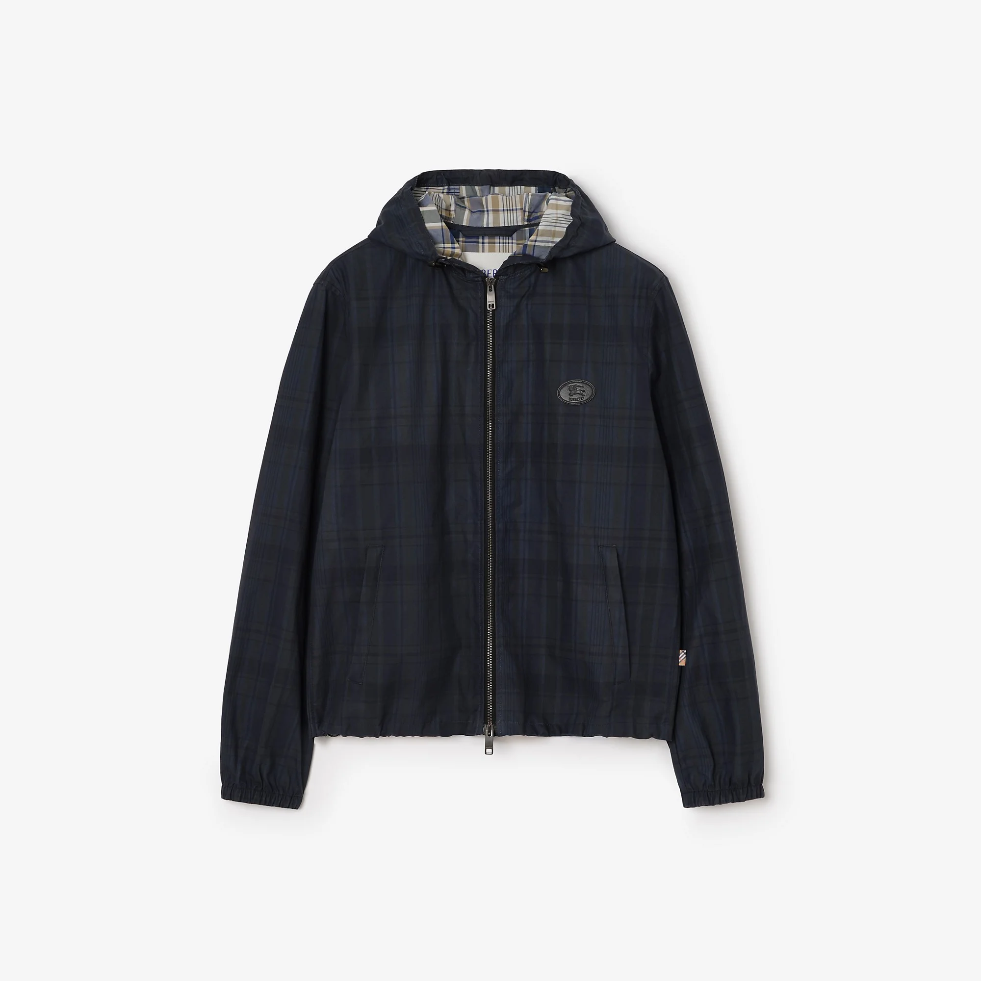 Check Cotton Newport Hooded Jacket - 1