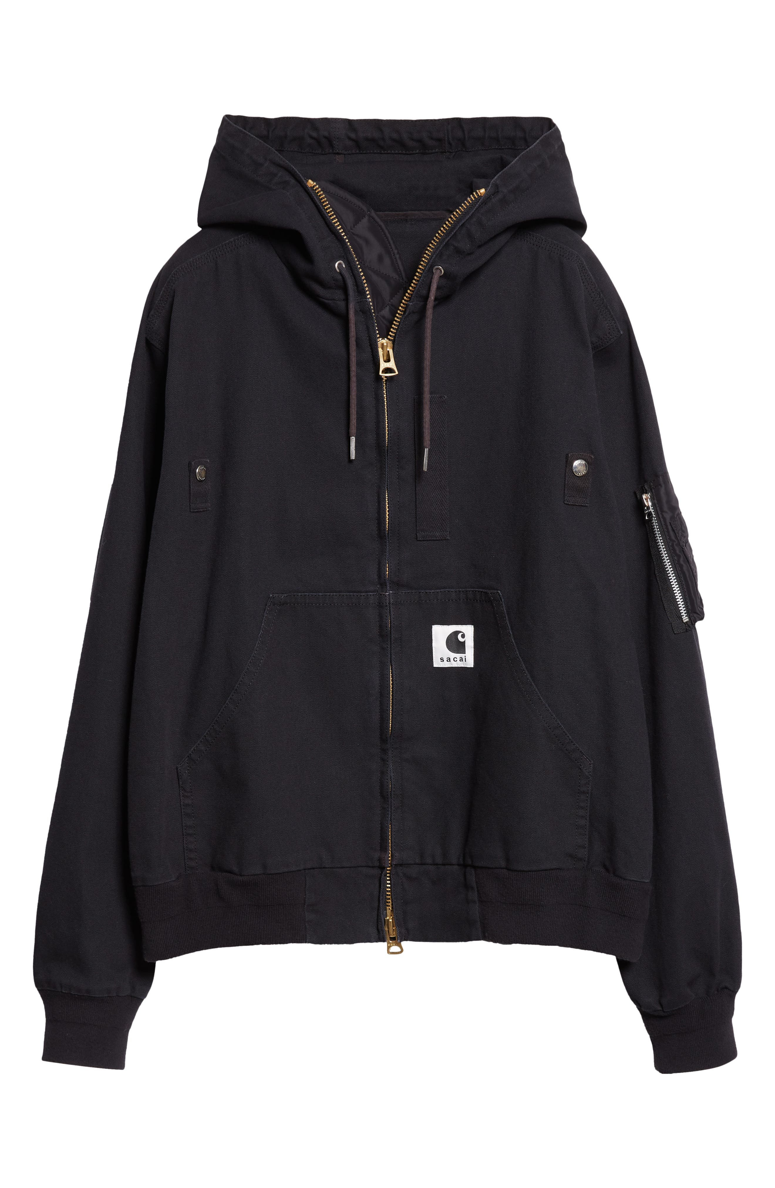 Sacai Carhartt WIP Washed Duck Canvas Jacket in Black at Nordstrom - 7