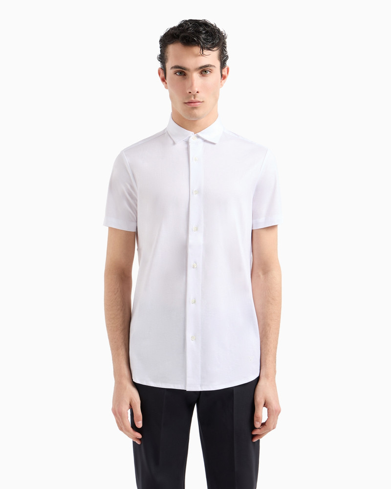 EMPORIO ARMANI ASV Lyocell-blend jersey short-sleeved shirt outlook
