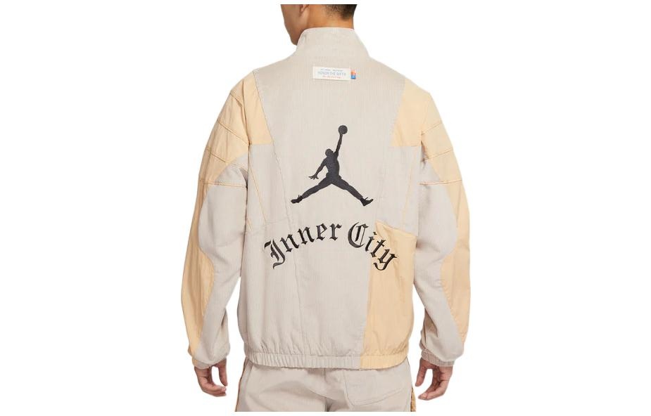 Air Jordan x HTG Crossover Contrast Color Stitching Logo Stand Collar Jacket US Edition DJ7975-236 - 2