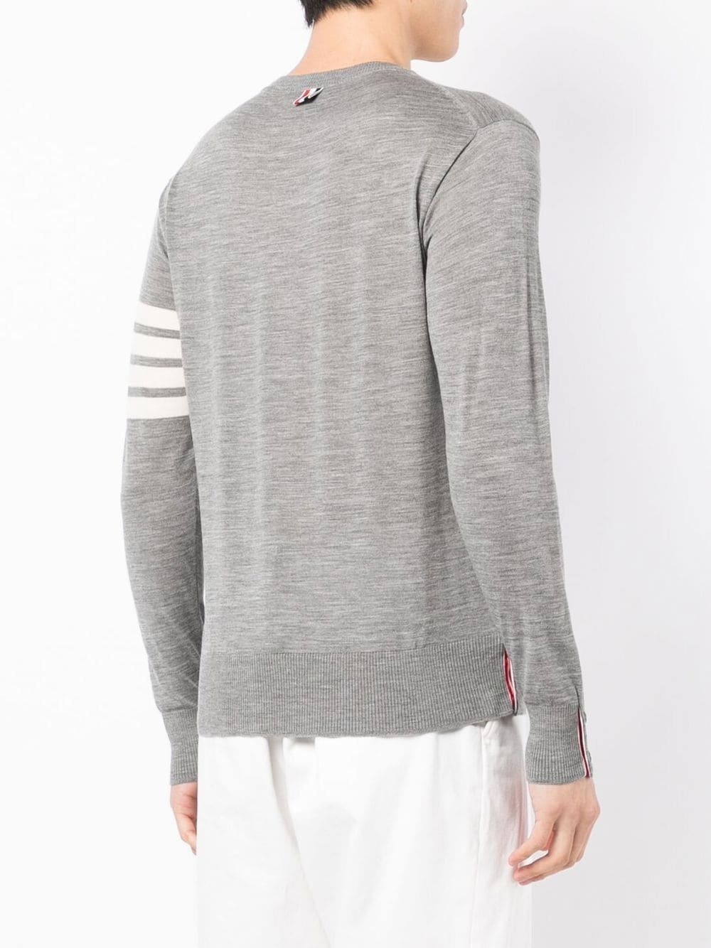 sleeve-stripe crew-neck jumper - 4