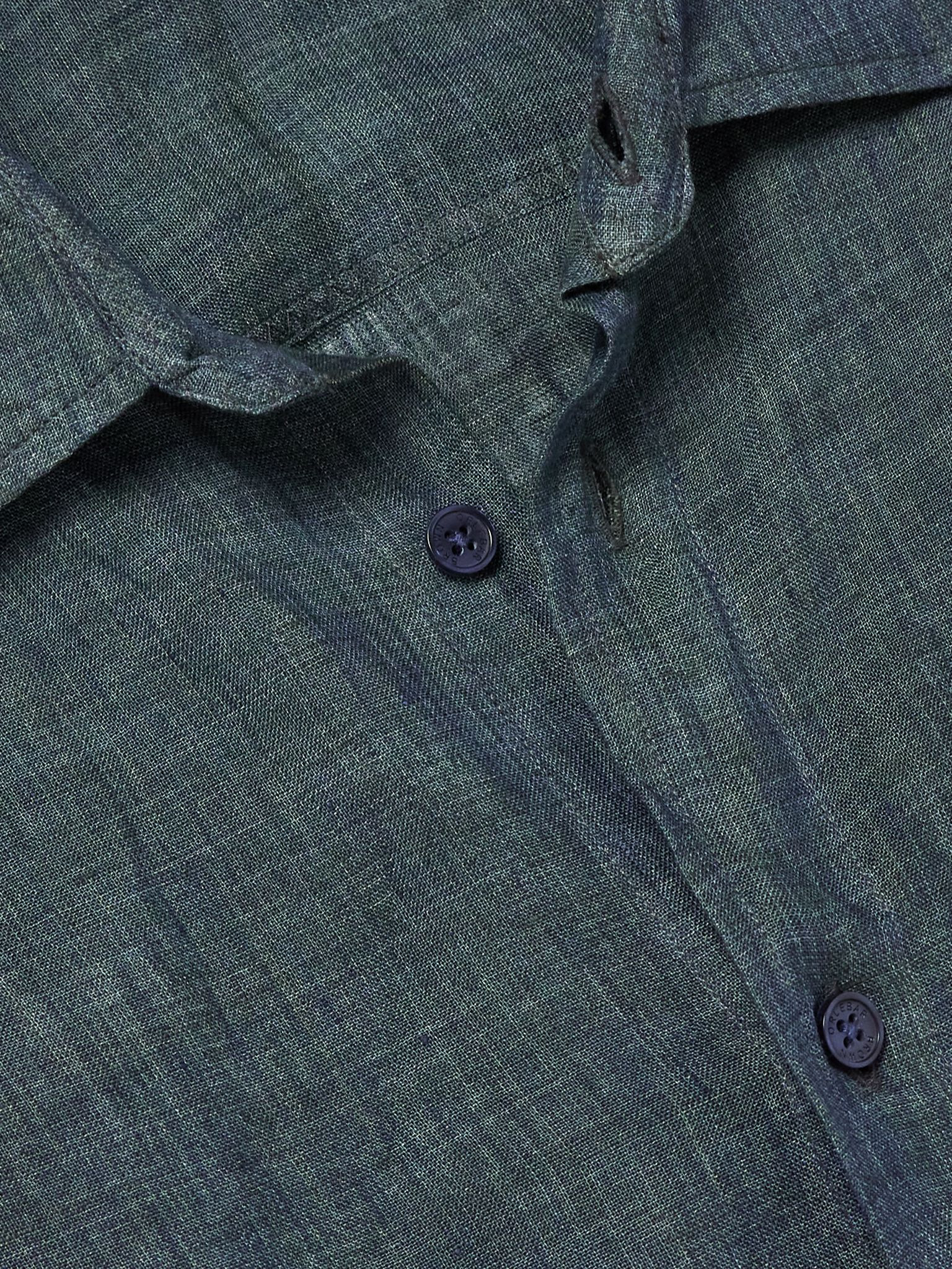 Justin Linen Shirt Blue - 5