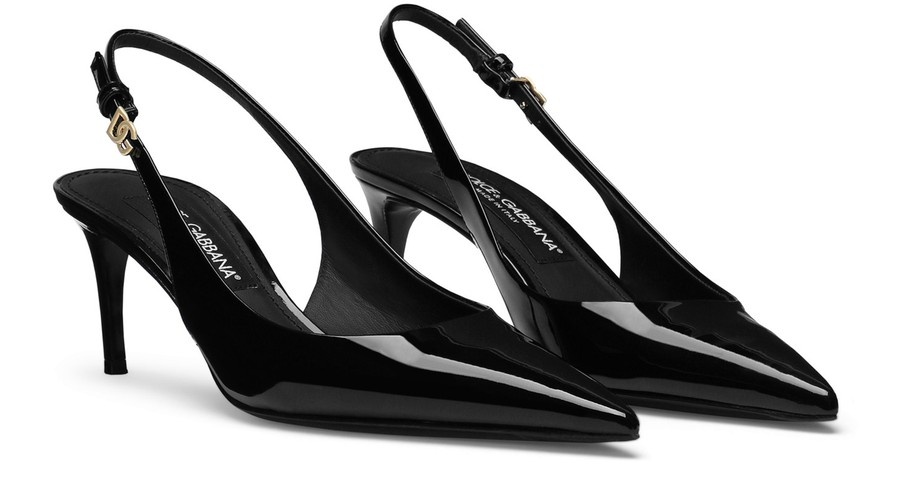 Patent leather slingbacks - 2