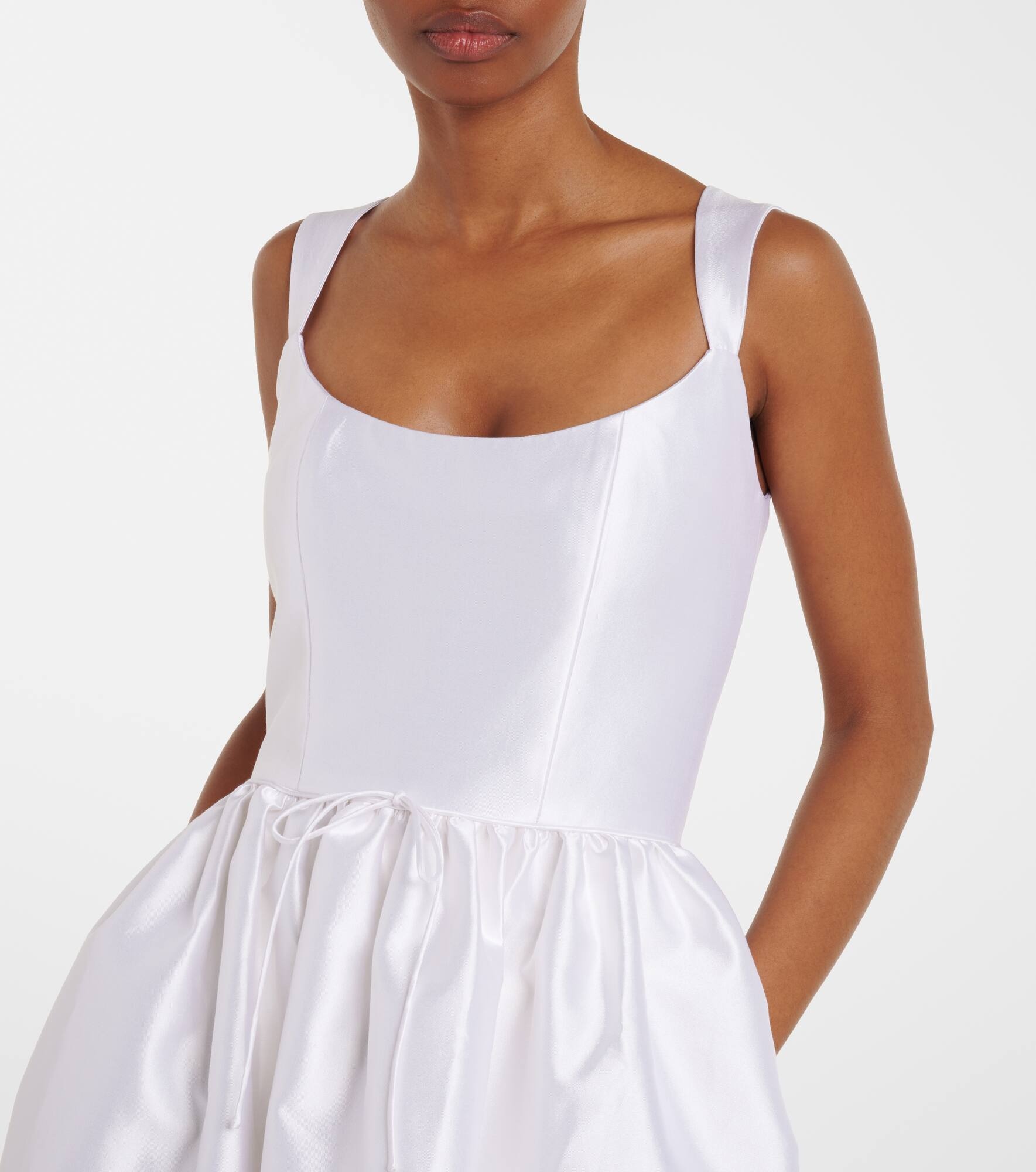 Apple cotton and silk midi dress - 4