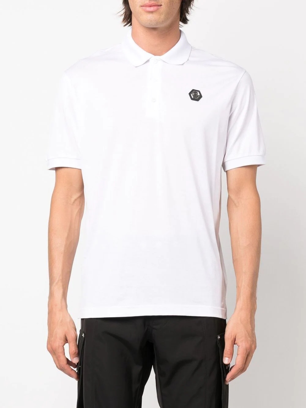 logo-plaque polo shirt - 4