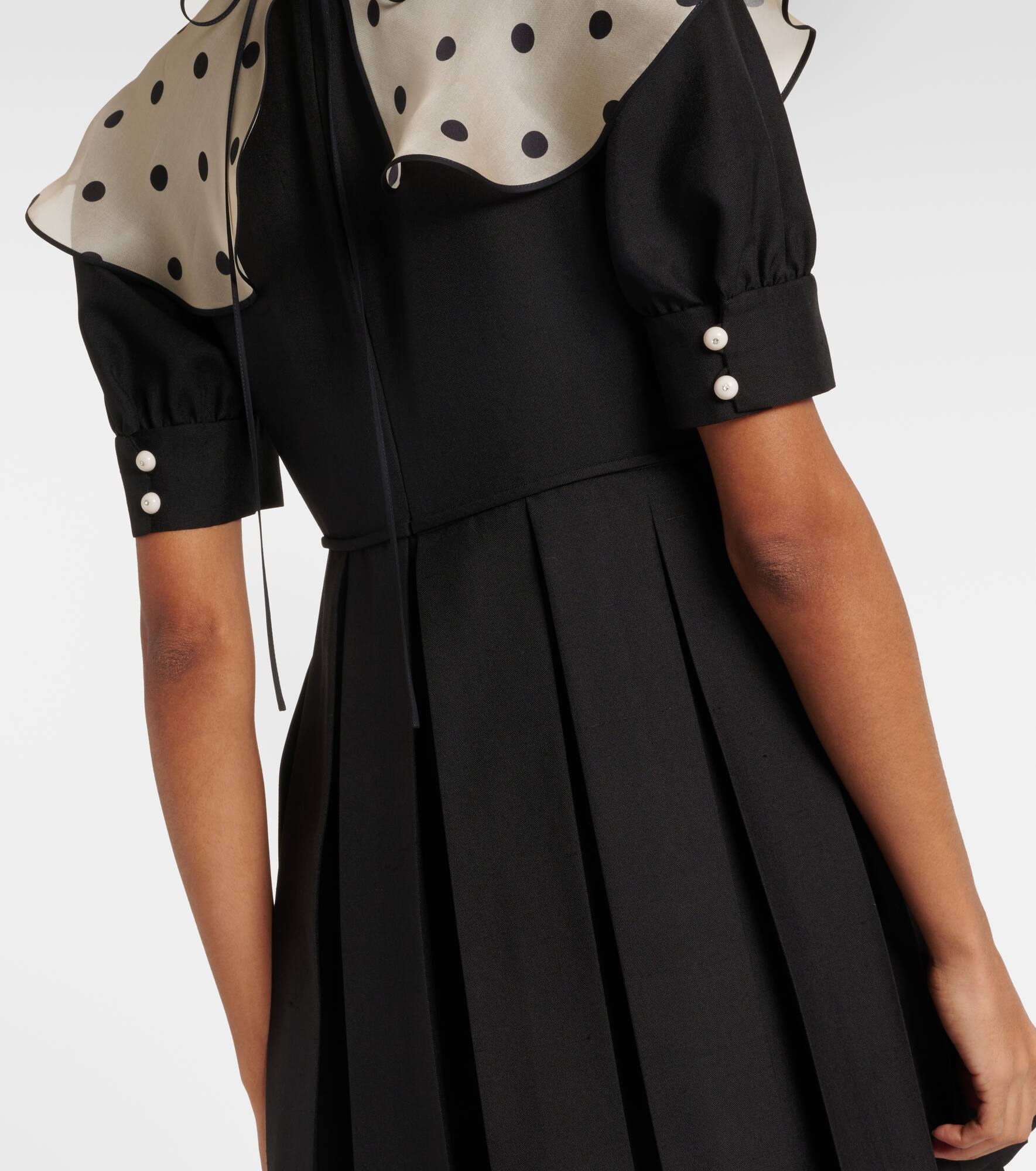 Polka dot silk minidress - 6