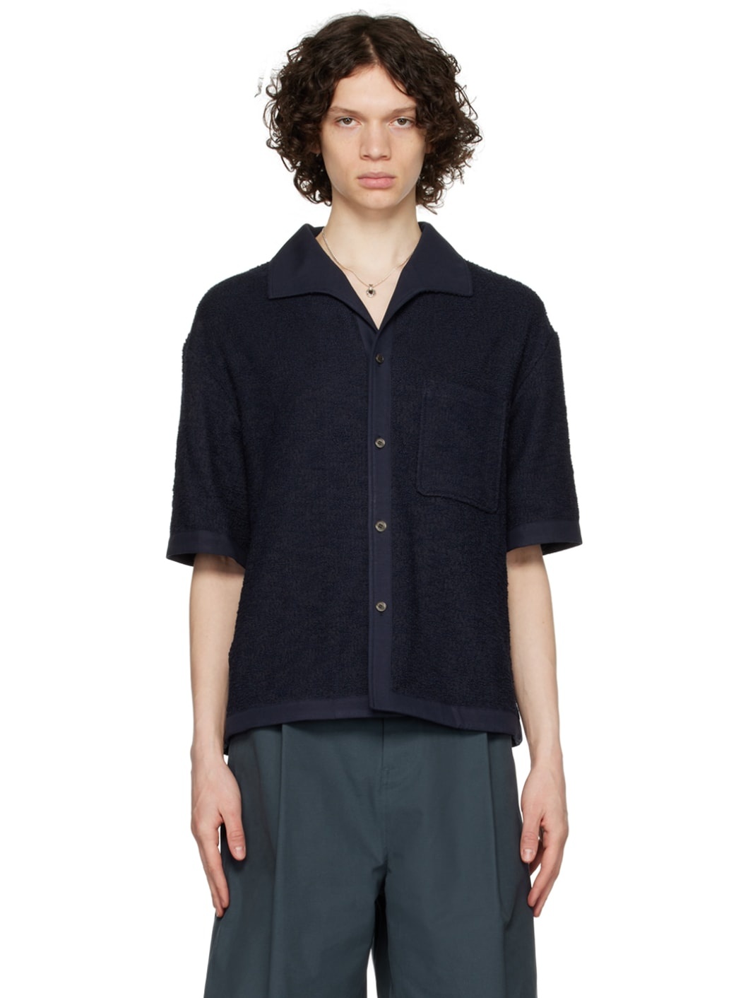 Navy Patch Pocket Shirt - 1