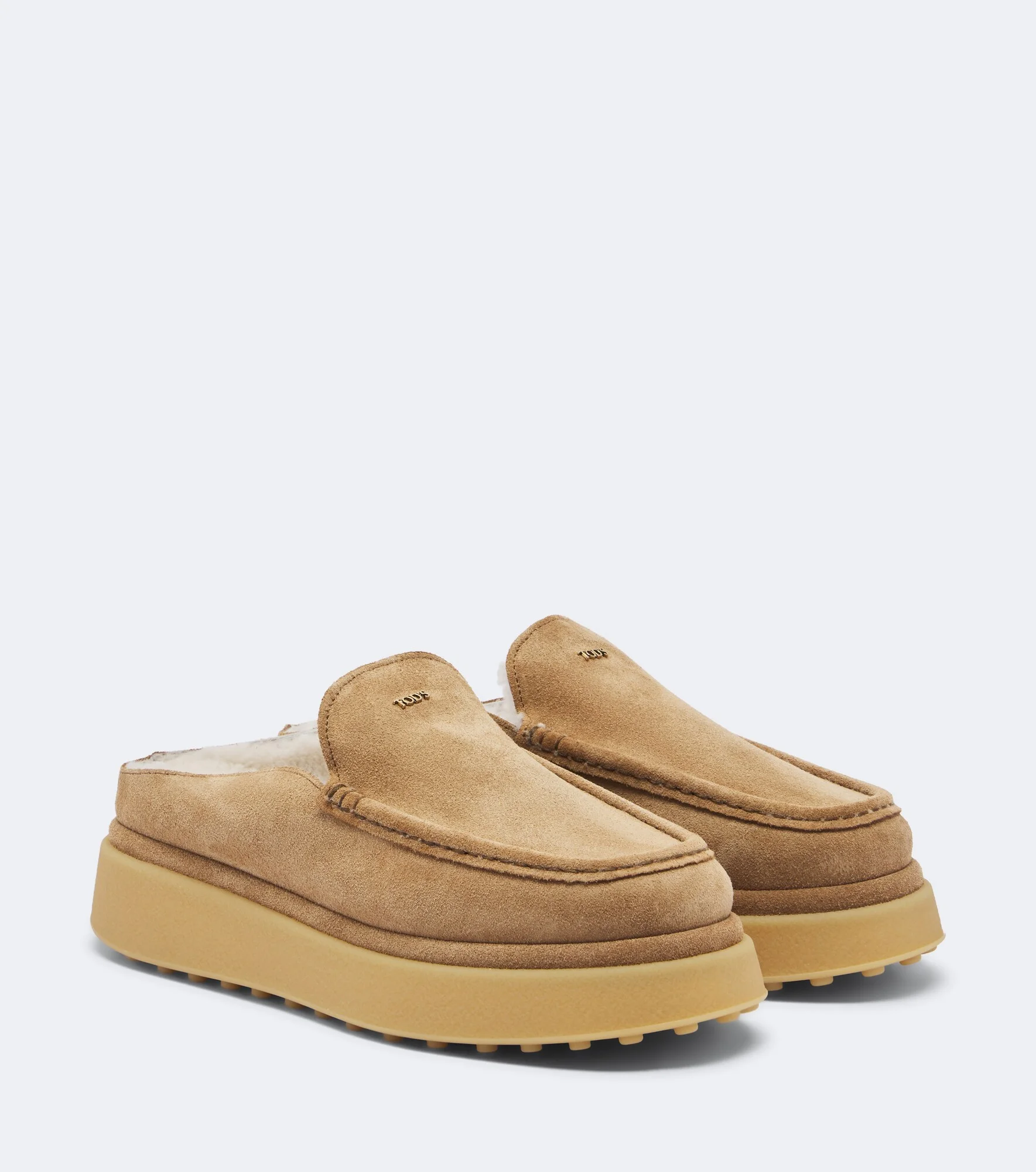 Gommino® suede platform mules - 1