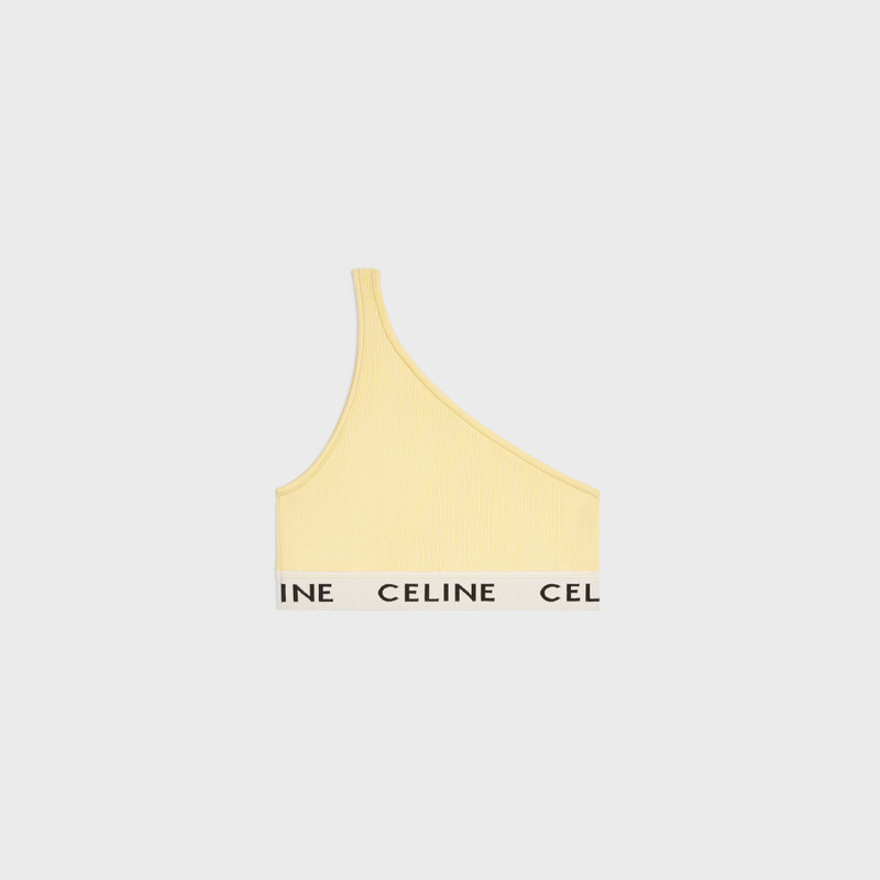 CELINE ONE-SHOULDER SPORTS BRA IN ATHLETIC KNIT outlook