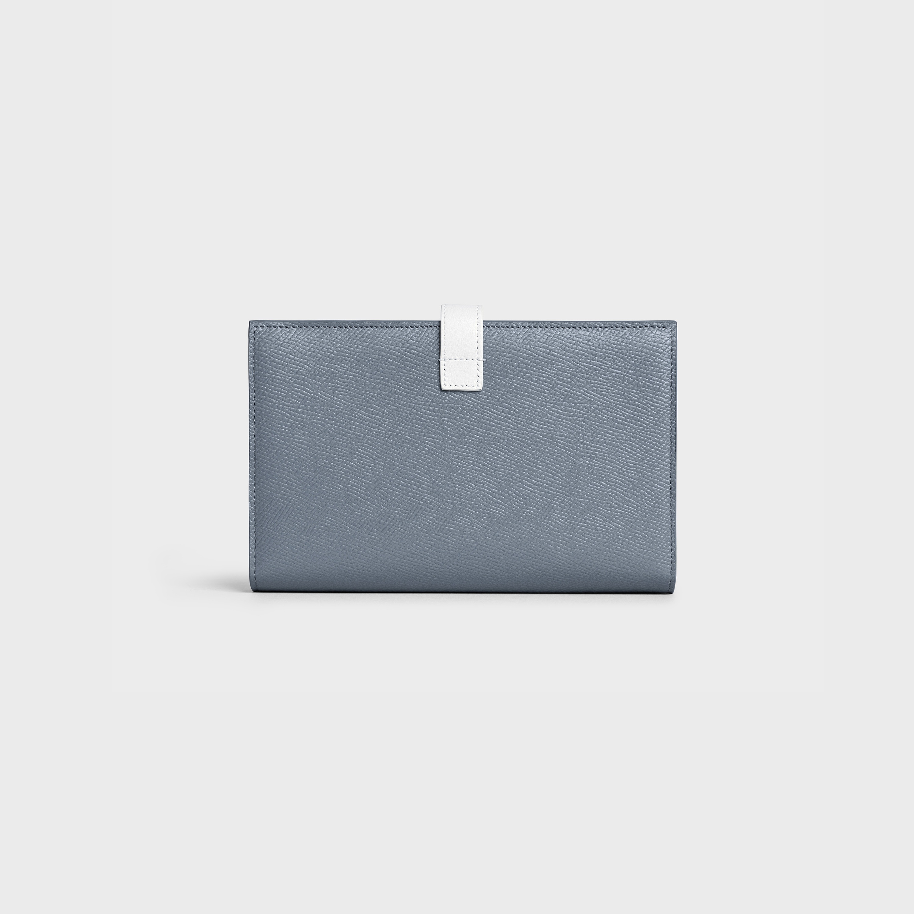 BICOLOUR LARGE STRAP WALLET IN GRAINED CALFSKIN - 3