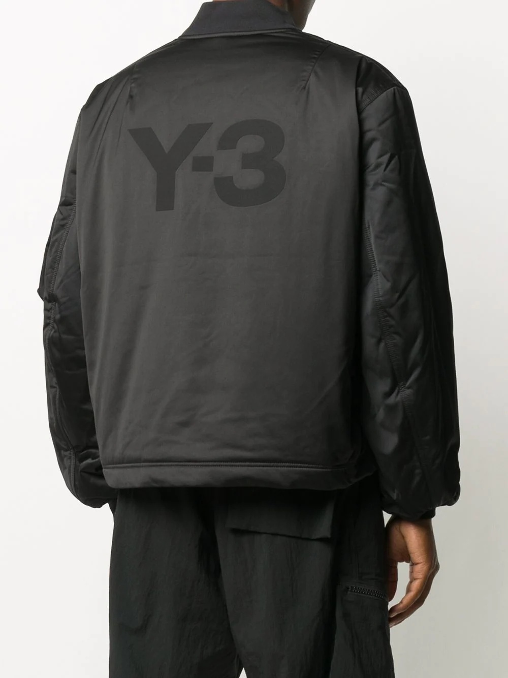 padded logo bomber jacket - 4