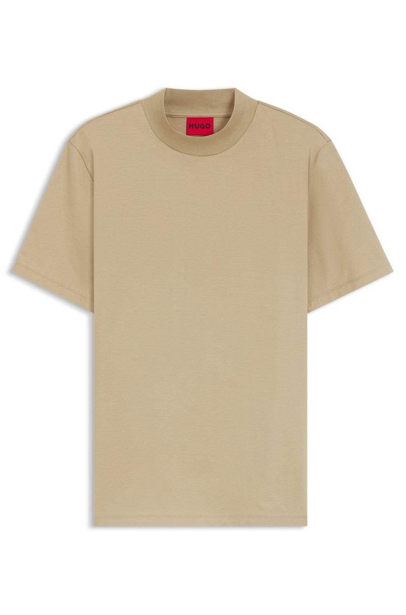 STAND-COLLAR SLIM-FIT T-SHIRT IN STRETCH COTTON 1