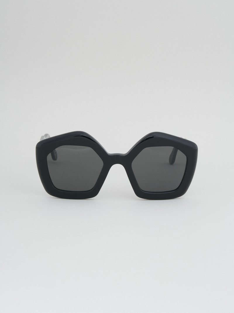 BLACK ACETATE LAUGHING WATERS SUNGLASSES 1