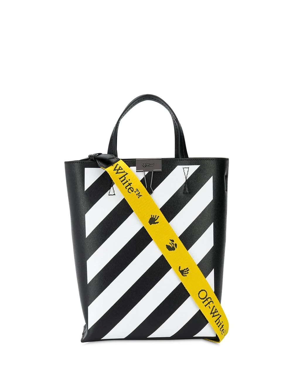 diagonal-stripe tote bag - 1