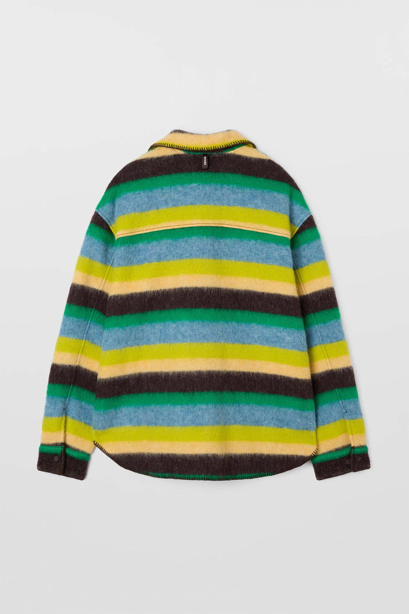 OVER SHIRT / multicolor stripes 6