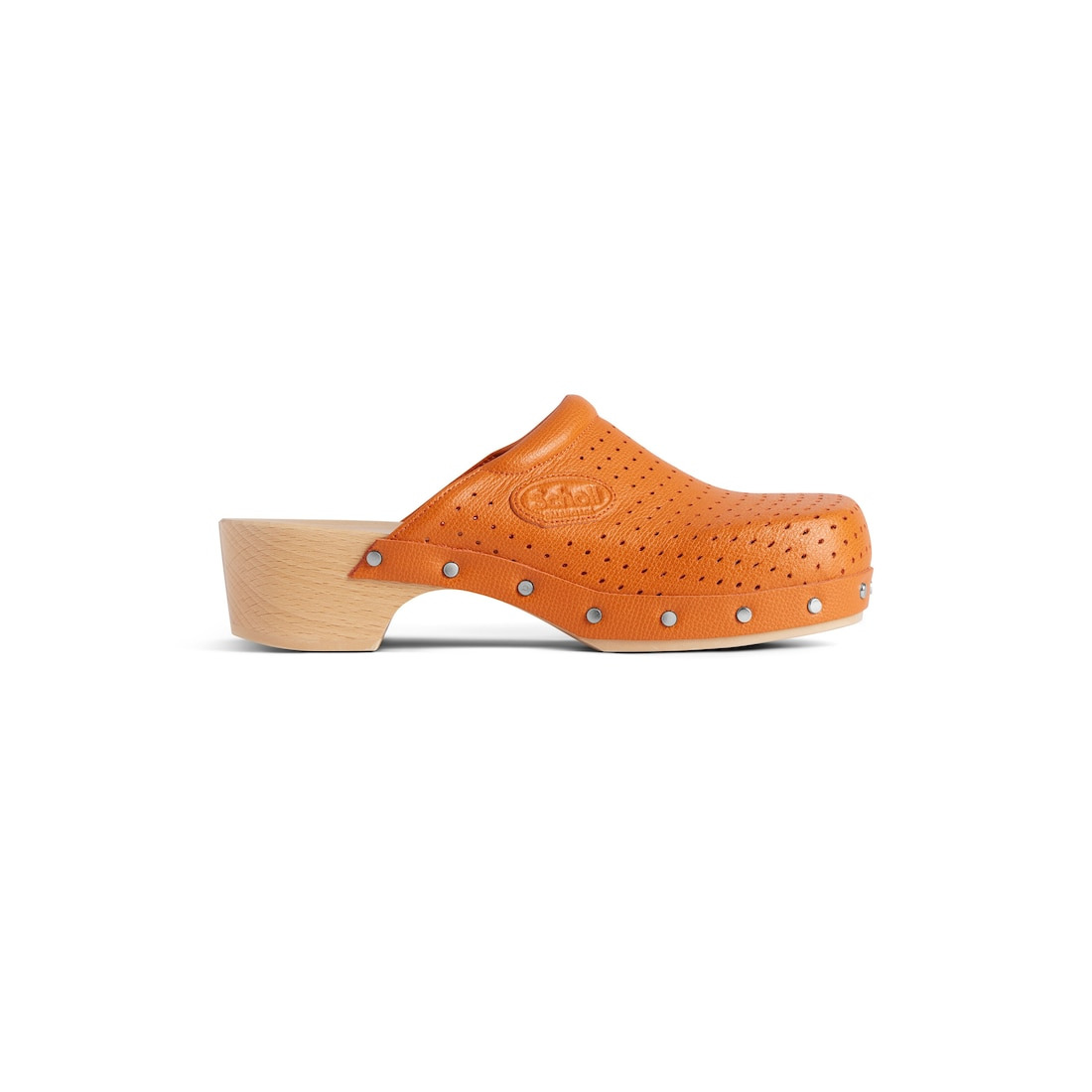 Women's Balenciaga I Scholl 40mm Clog Mule  in Pastel Orange - 1
