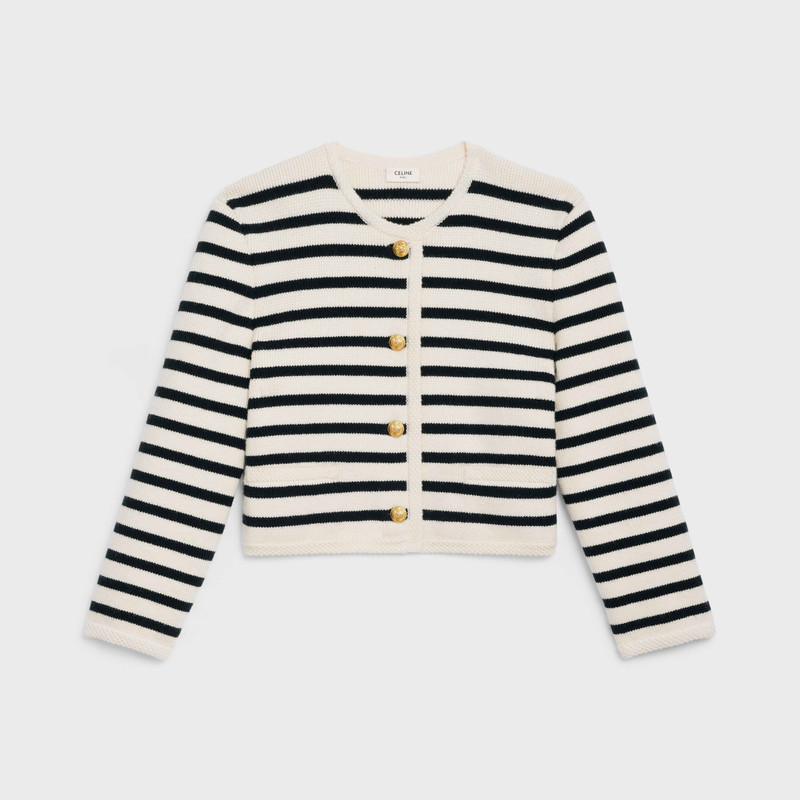 “CHASSEUR” JACKET IN STRIPED WOOL - 1