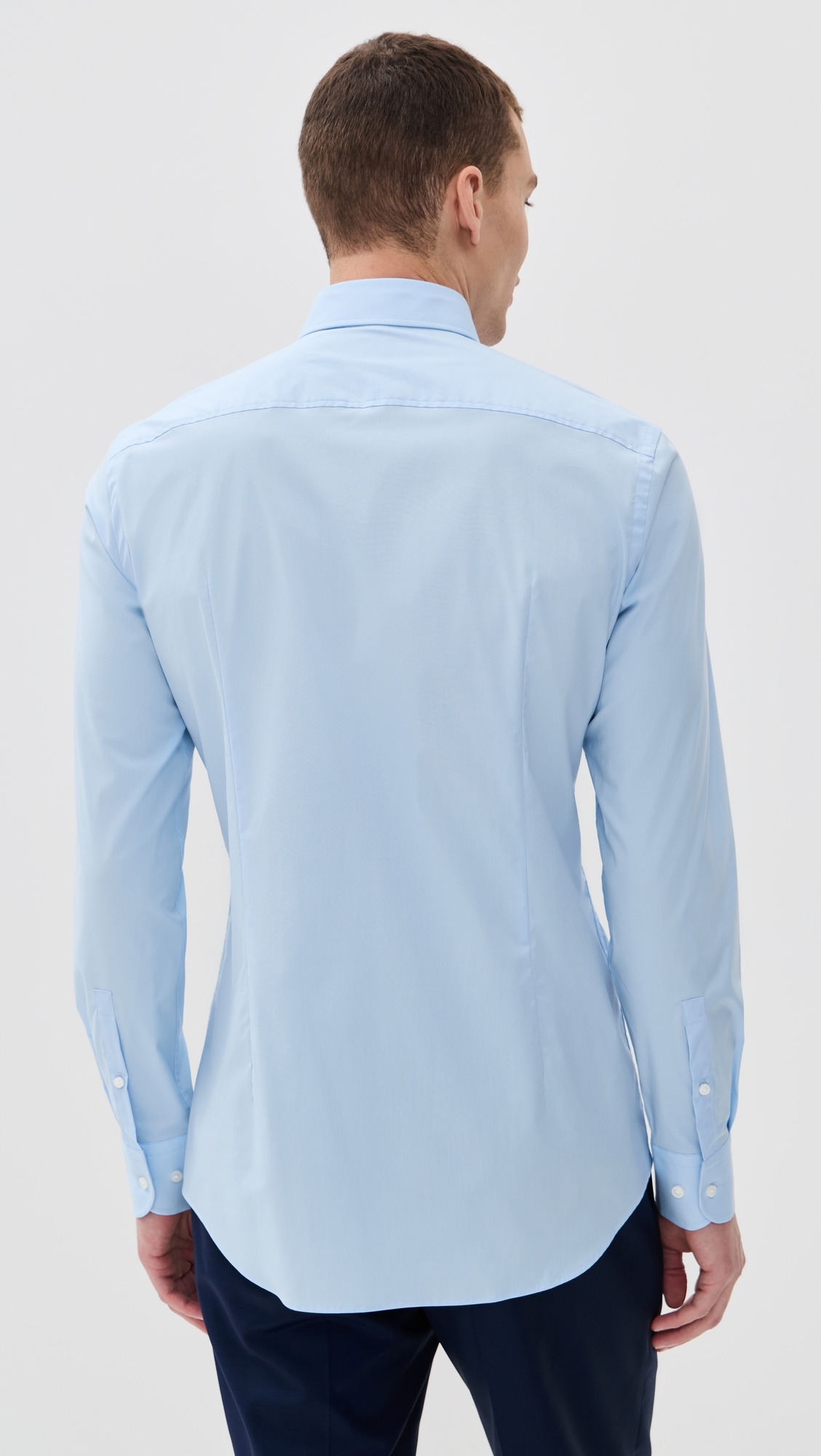 Slim Fit Easy Iron Cotton Poplin Dress Shirt - 2