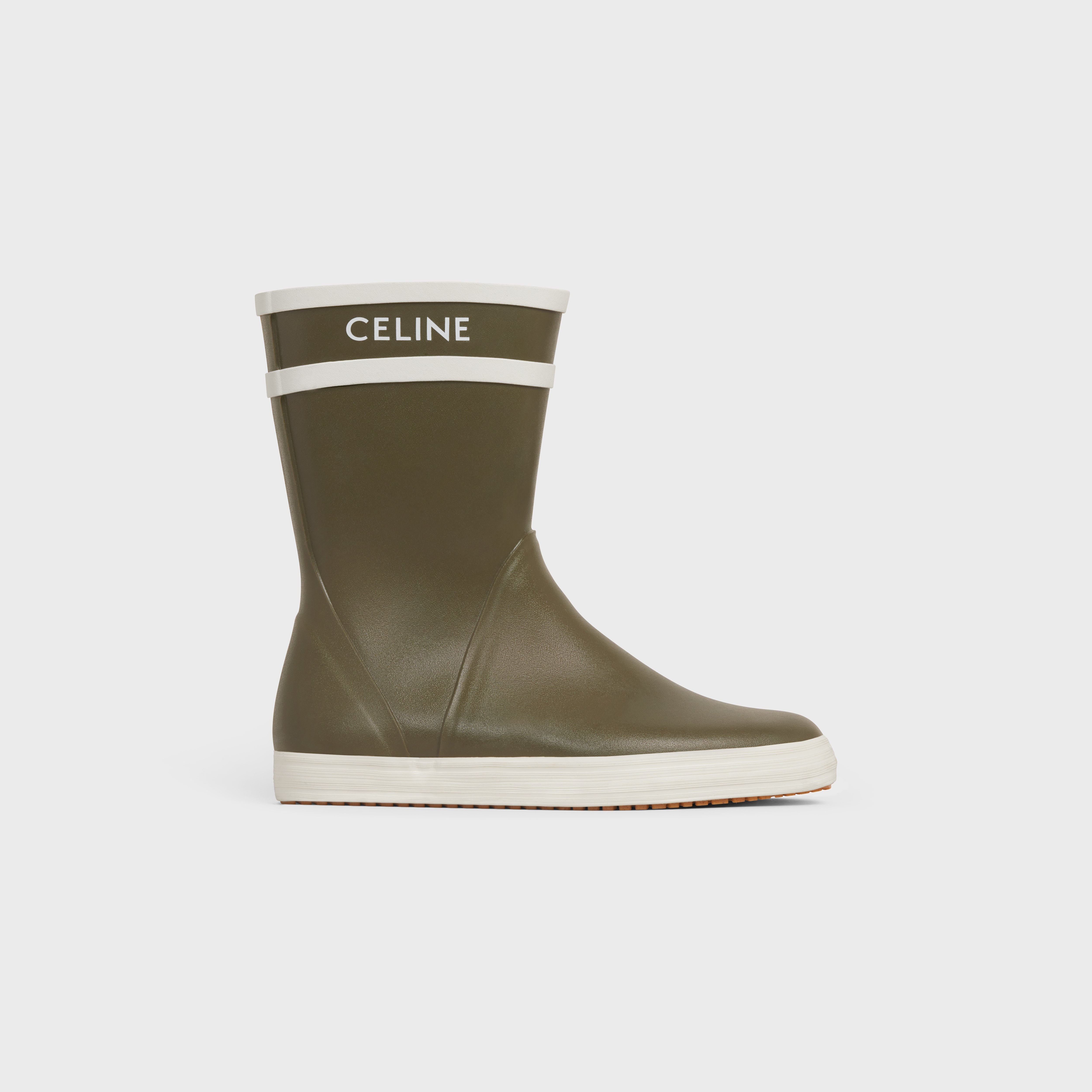 Flat Half Boot Les Bottes de Pont Celine in Natural Rubber - 1