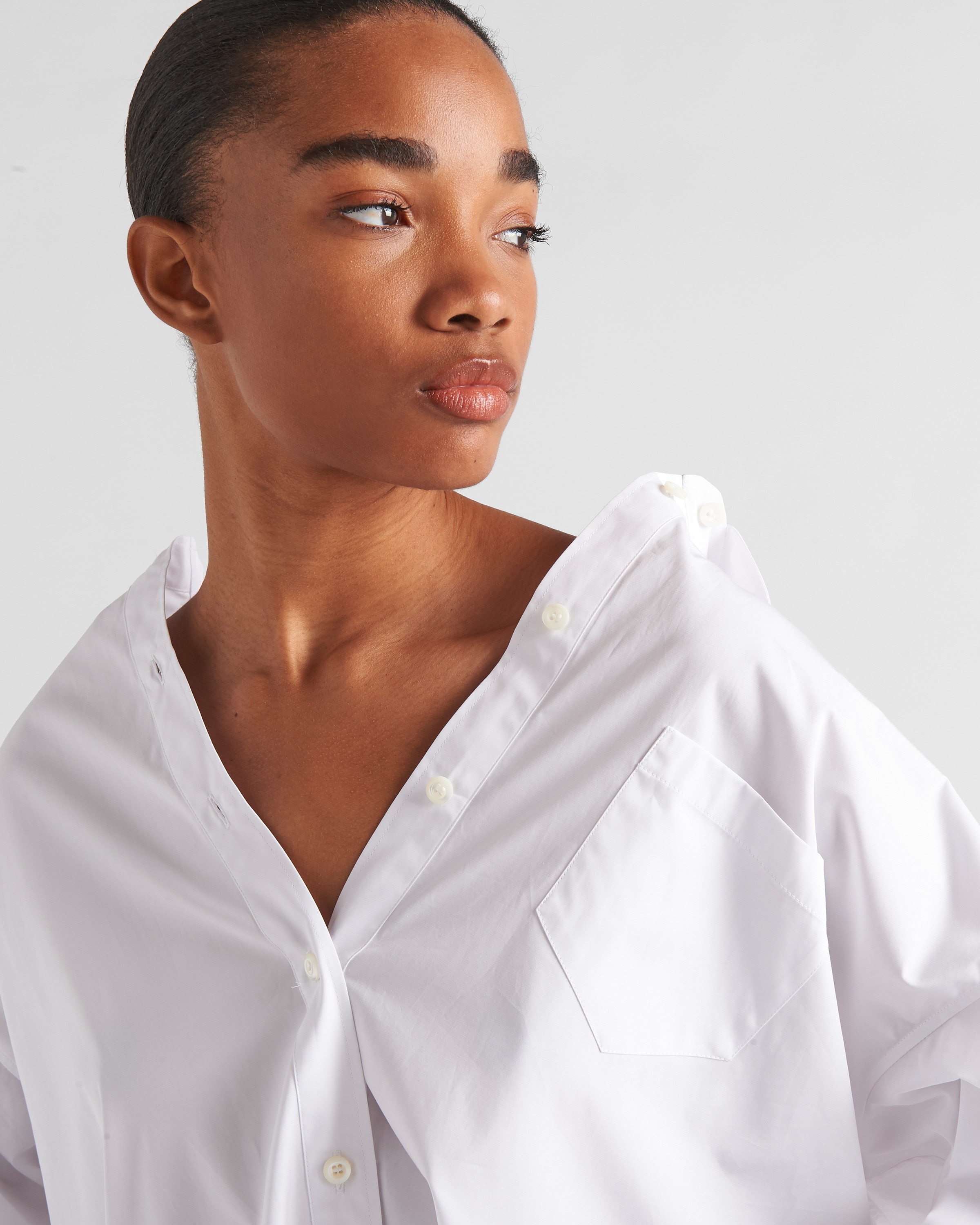 Embroidered poplin shirt - 3