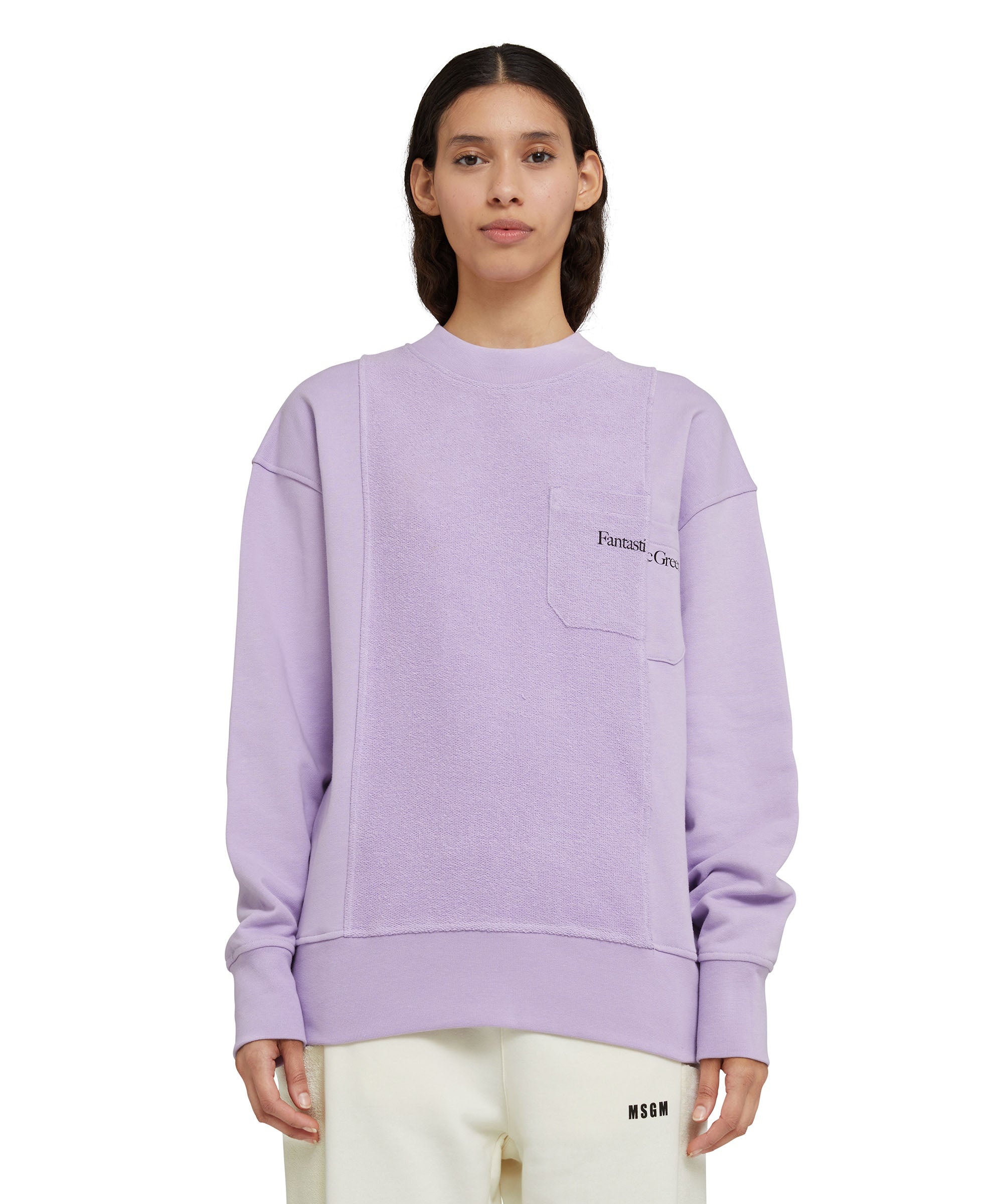 Organic cotton crewneck sweatshirt from the MSGM Fantastic Green Capsule - 7